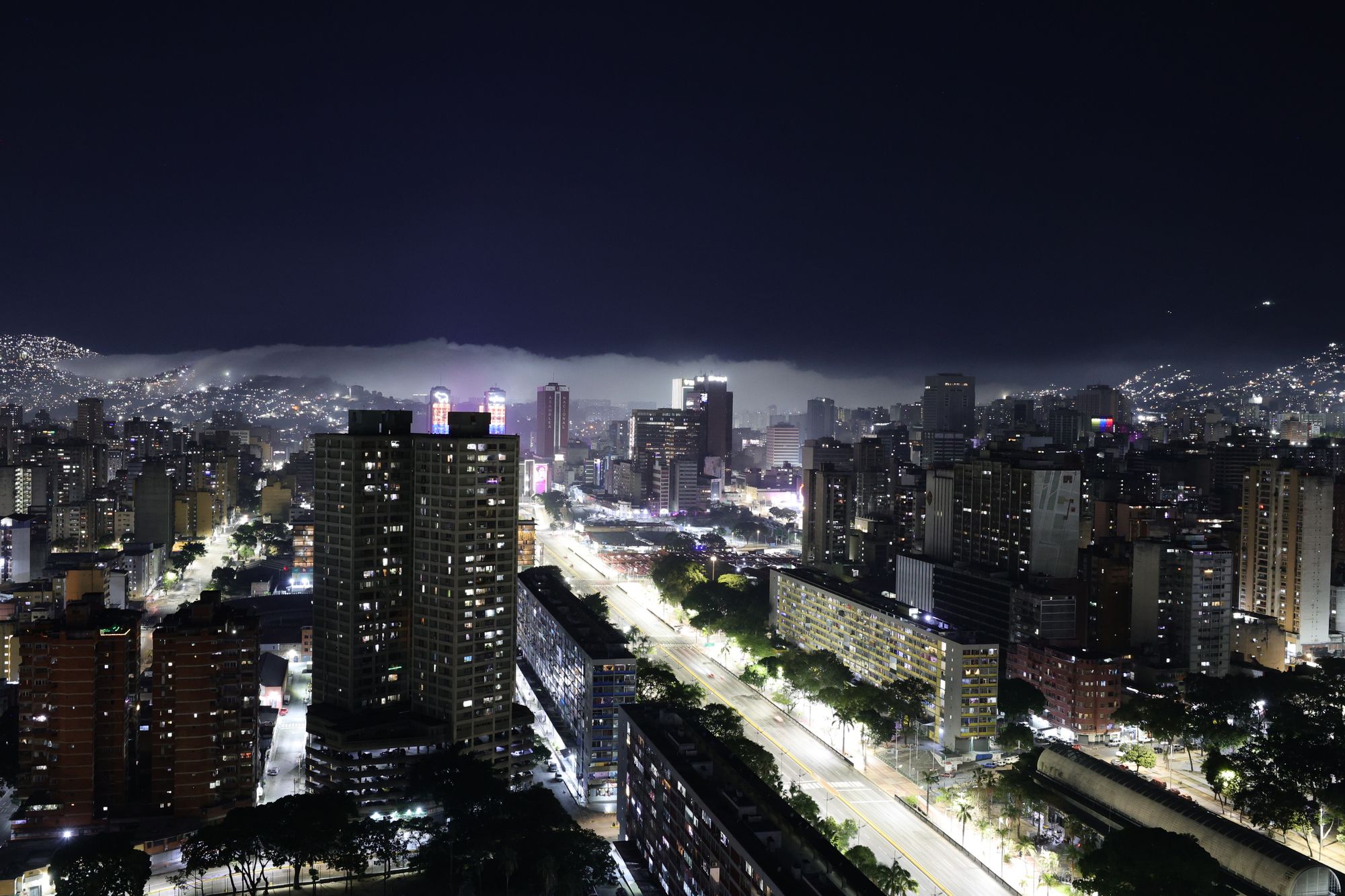 Gunfire was reportedly heard in Caracas near the Venezuelan presidential palace Monday night