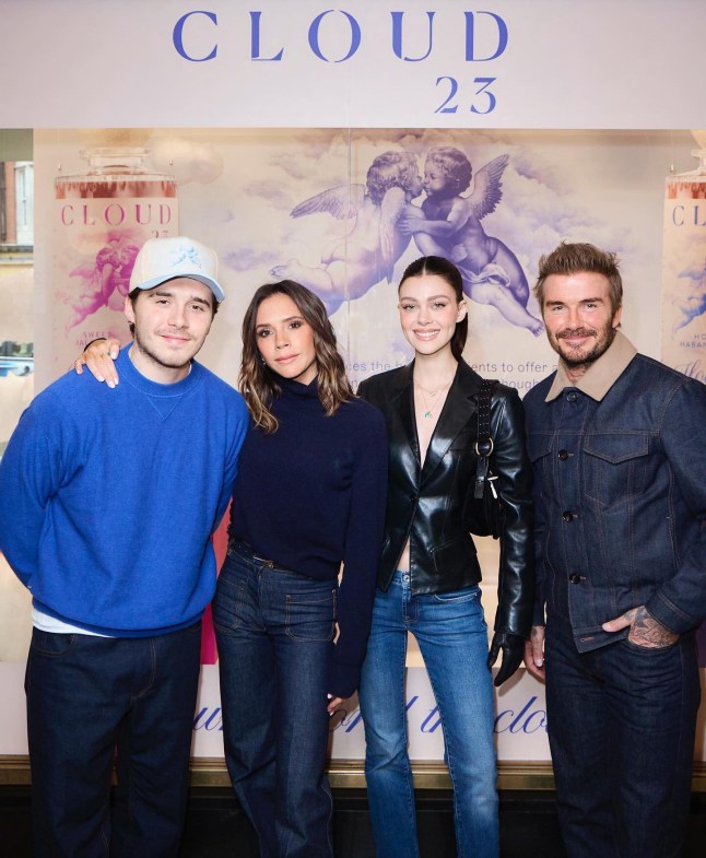 (@nicolaannepeltzbeckham) FROM: Instagram WITHOUT PERMISSION. Nicola Peltz, Brooklyn Beckham, Victoria Beckham, David Beckham Cloud 23.