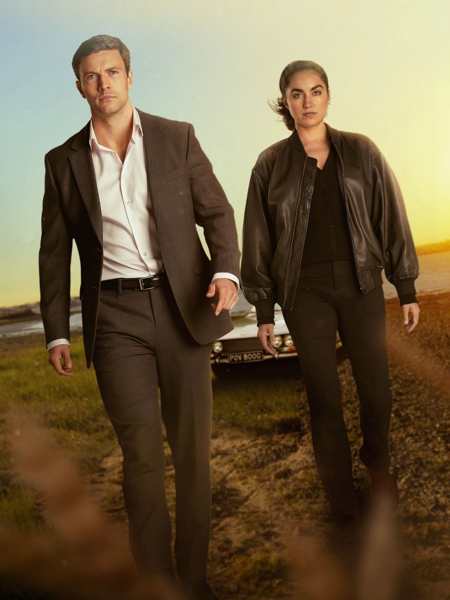 Leo Suter as DI Thomas Lynley and Sofia Barclay as DS Barbara Havers in Lynley