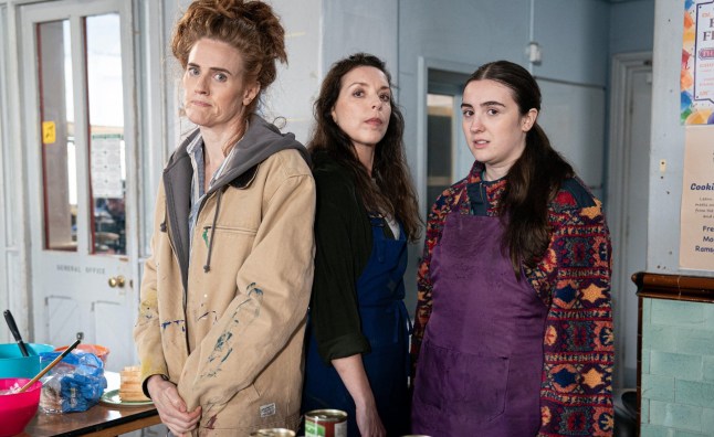 Sarah Kendall as Sarah Gilbeaux, Bridget Christie as Ruth and Lucia Keskin as Chi in Things You Should Have Done