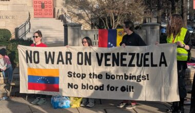 Groups gather in Birmingham to protest war against Venezuela