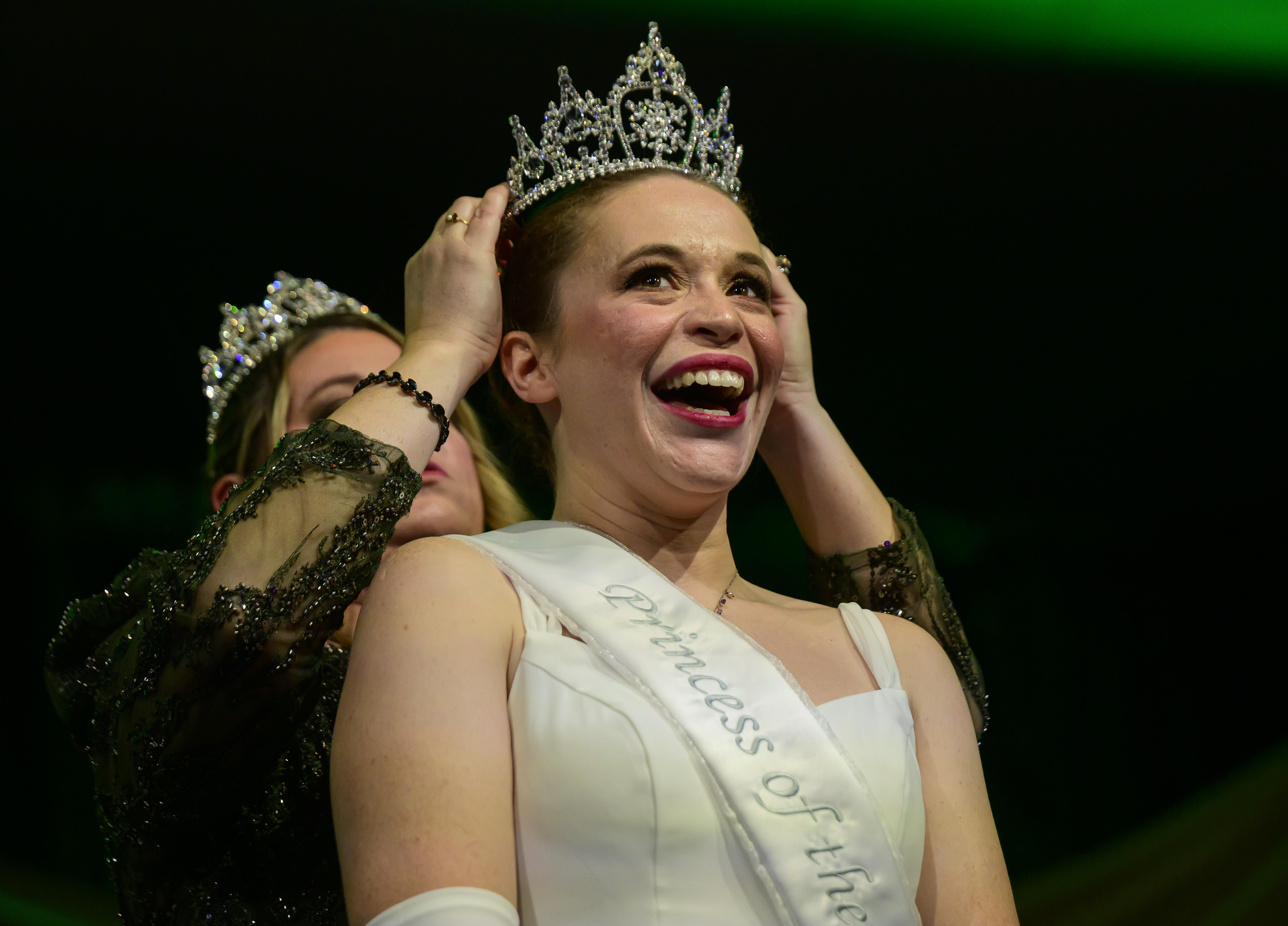 Katelyn Bergstrom is crowned the West Wind Princess during the...