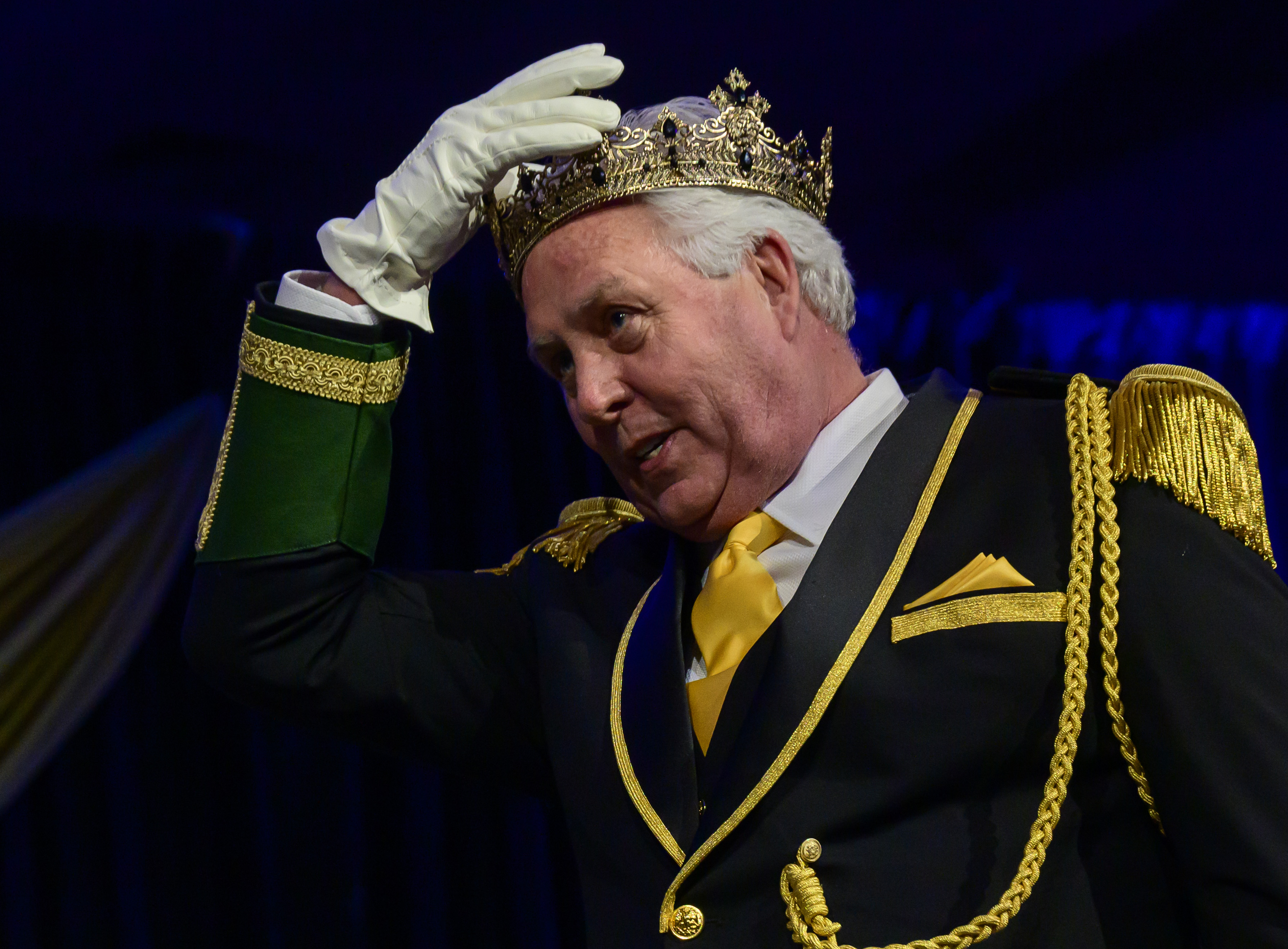 Boreas LXXXVIX Peter Kenefick adjusts his crown during the 2026...