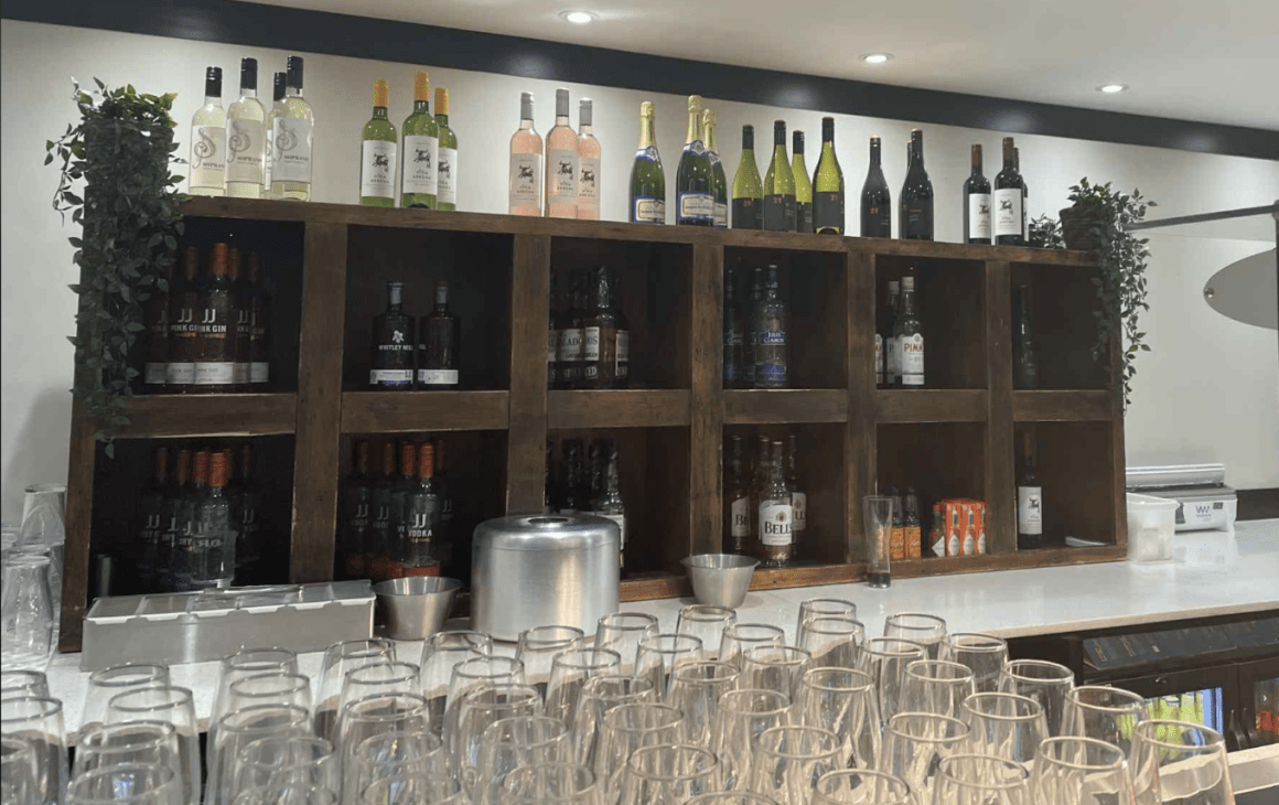 spirits and wine at the Essence by Escape Lounge Bristol Airport
