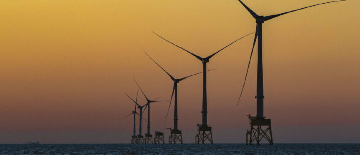 Wind turbines image row of wind turbines