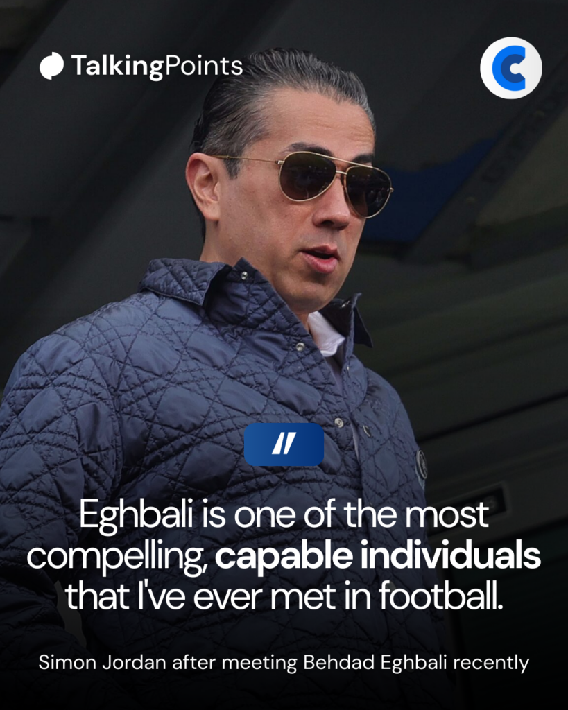 Simon Jordan on Behdad Eghbali