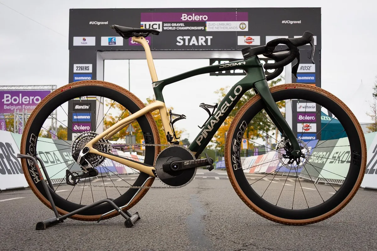 Tom Pidcock's Pinarello Grevil F at the 2025 UCI Gravel Worlds