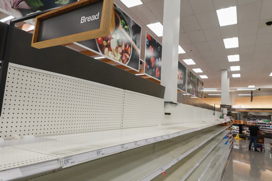 Grocery stores across the U.S. are running low on items as residents prepare for this weekend’s winter storm
