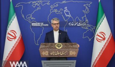 Iran's Foreign Ministry spokesman Esmail Baqaee speaks during a press conference in Tehran, Iran, January 6, 2025. Majid Asgaripour/WANA (West Asia News Agency)