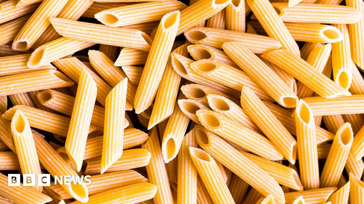 File image of dried penne pasta