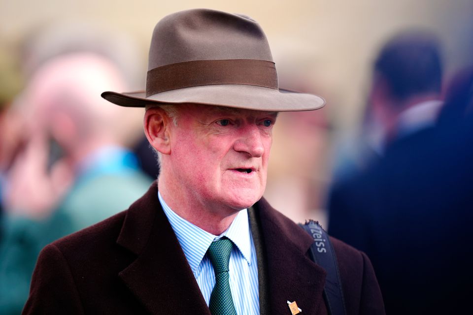 Champion trainer Willie Mullins recorded a Naas hat-trick, headlined by impressive bumper winner Love Sign d'Aunou. Photo: PA.Wire