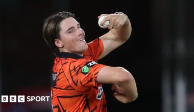 James Coles bowling for Sunrisers Eastern Cape