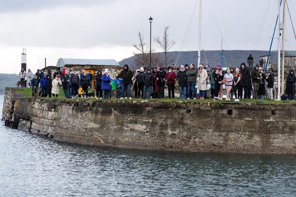 Carnlough New Years Day swim on 1st January 2026 (Luke Jervis/Belfast Telegraph)