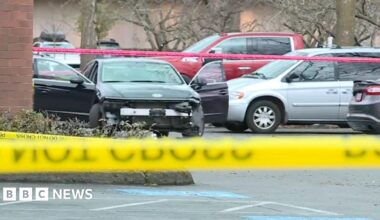 The scene of the shooting in east Portland