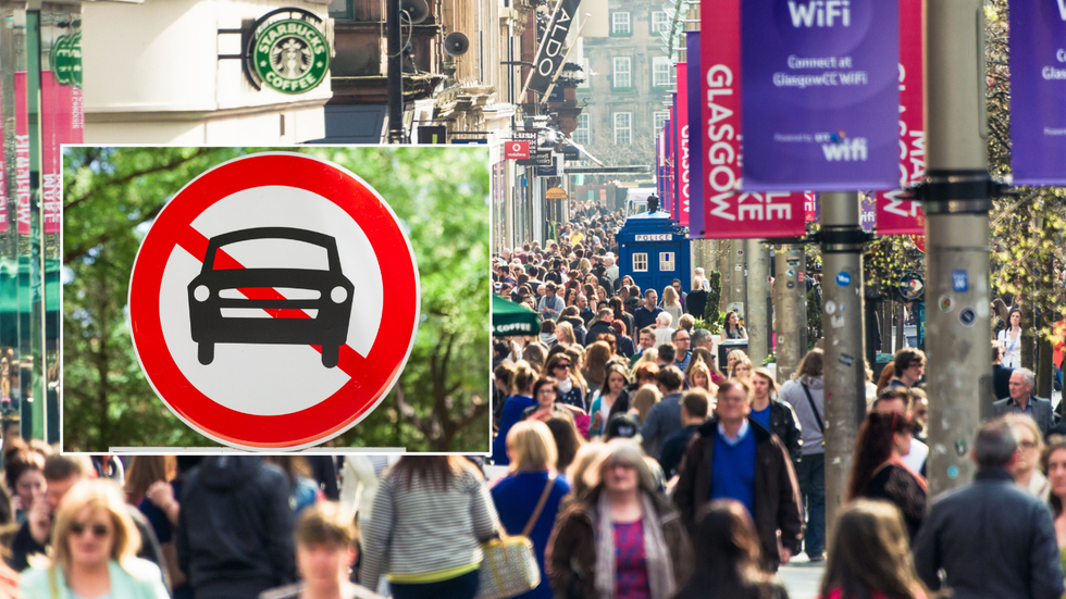 Car ban and Glasgow shopping street