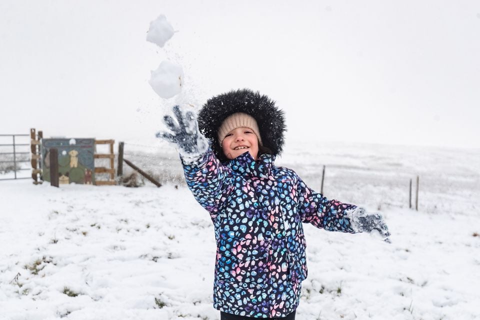 Farrah Belal enjoying the snow on Divis and Black Mountain on 5th January 2026 (Luke Jervis/Belfast Telegraph)