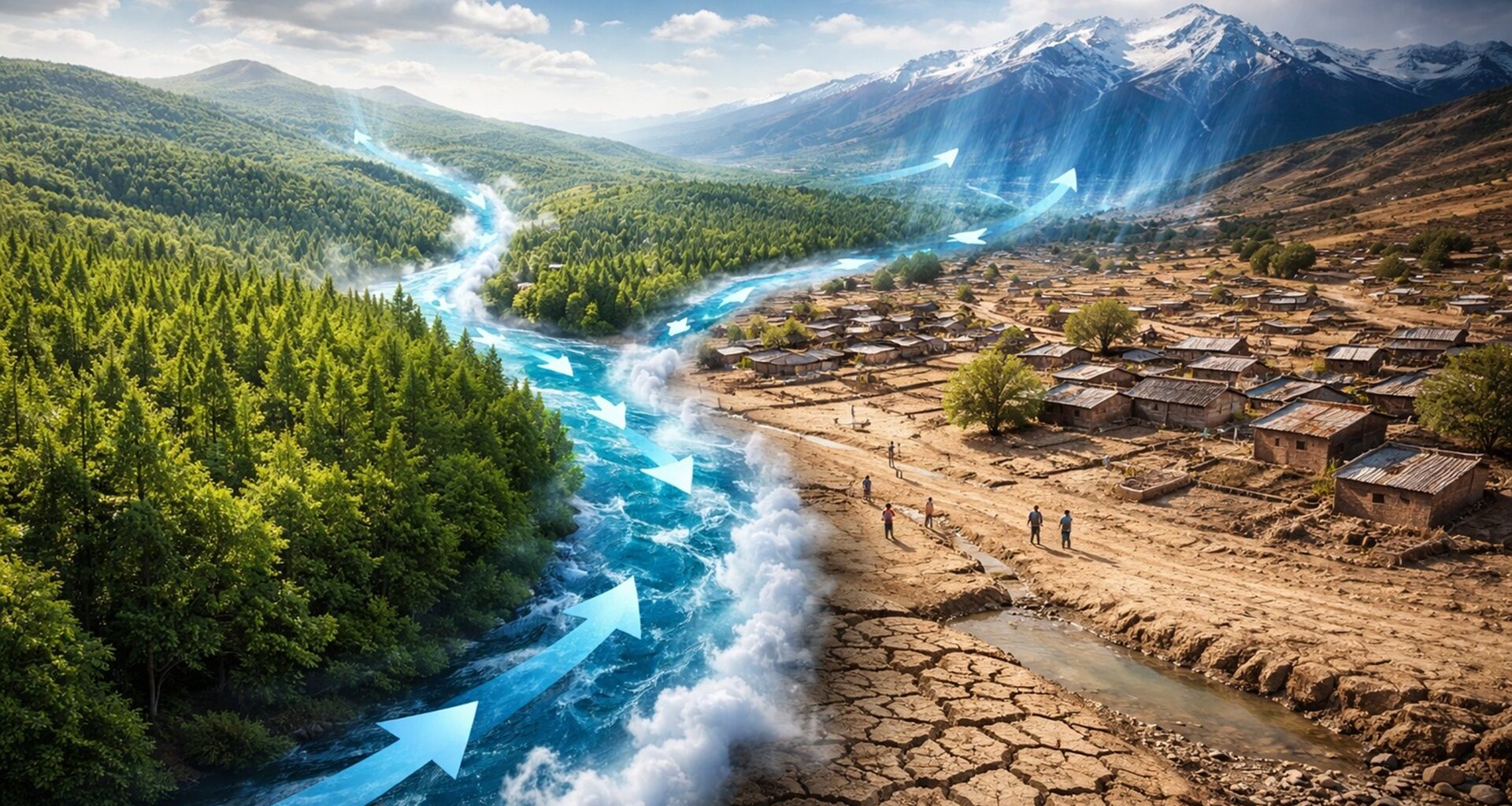 Reforestation in China redistributes water, reduces water supply in 74% of the country and increases rainfall on the Tibetan Plateau, study shows.