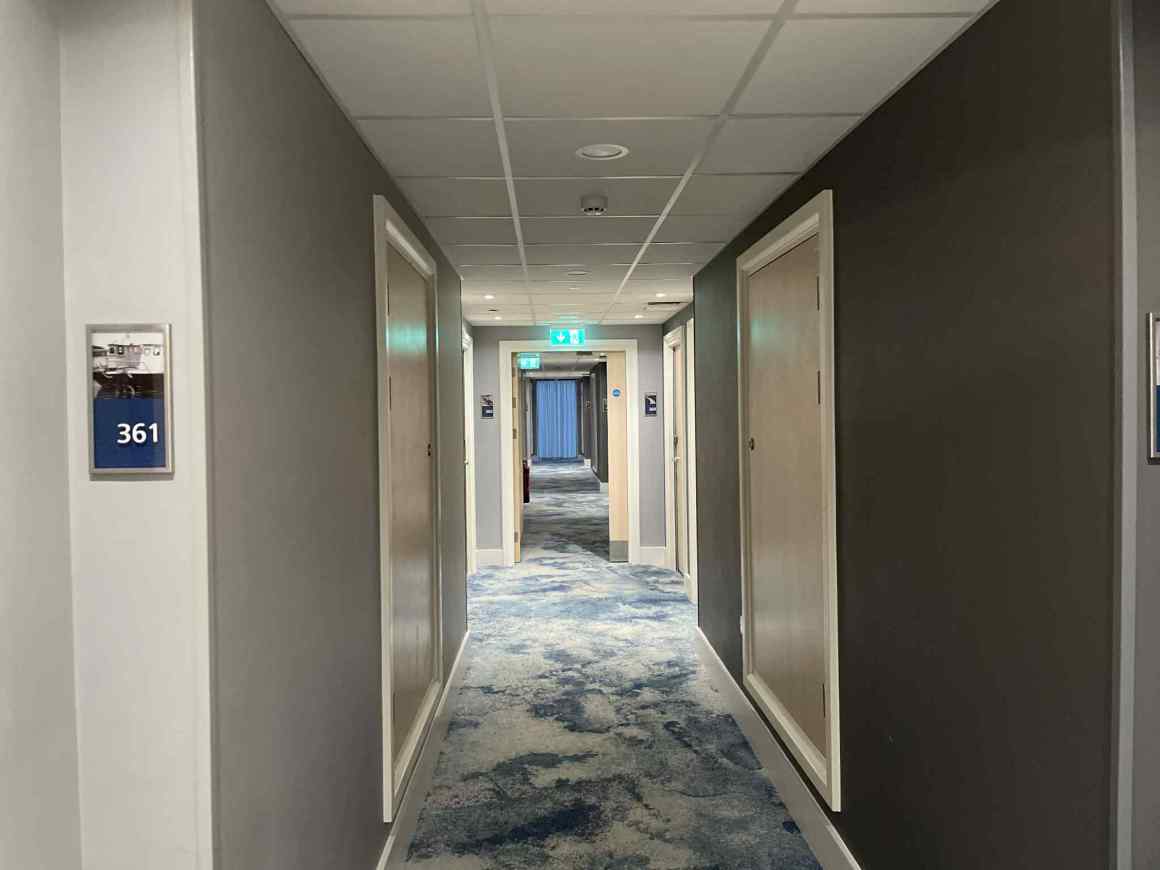 Bristol Airport hotel corridor
