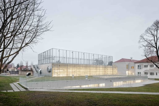 Extension of a Primary School - New School Pavilion and Multipurpose Hall, Bernolákovo, Slovakia by BAKYTA ARCHITEKTI. Image credit: Matej Hakár