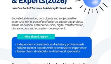 Call for Consultants: Enovate Lab’s Expert Pool 2026