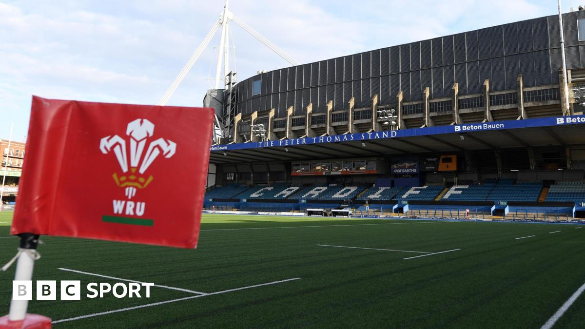 A Welsh Rugby Union flag flies at Cardiff Arms Park