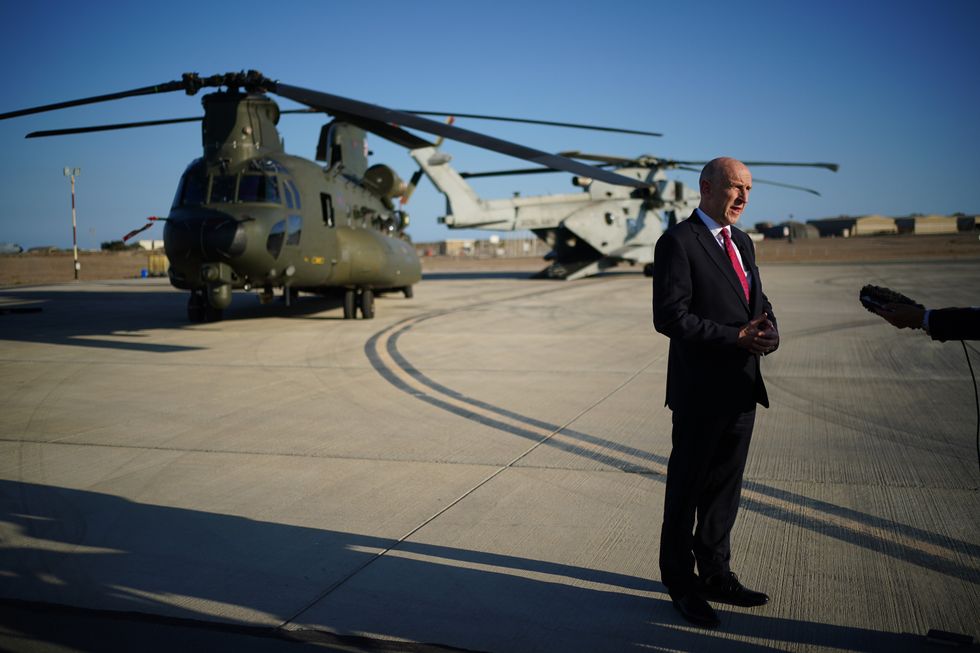 Defence Secretary John Healey at RAF Akrotiri
