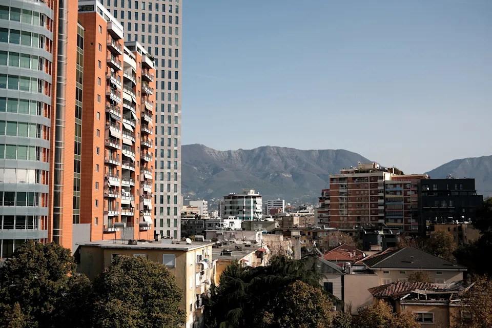 A view of Tirana, Albania on Nov. 16, 2025 in Tirana, Albania.