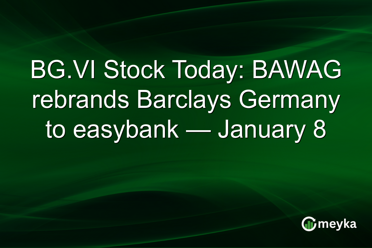BG.VI Stock Today: BAWAG rebrands Barclays Germany to easybank — January 8