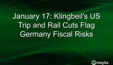 January 17: Klingbeil's US Trip and Rail Cuts Flag Germany Fiscal Risks