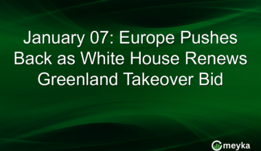 January 07: Europe Pushes Back as White House Renews Greenland Takeover Bid