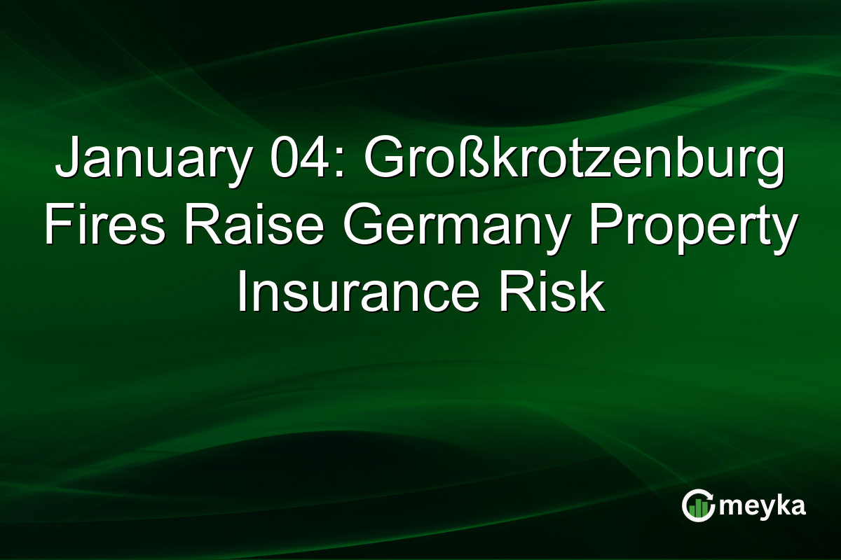 January 04: Großkrotzenburg Fires Raise Germany Property Insurance Risk