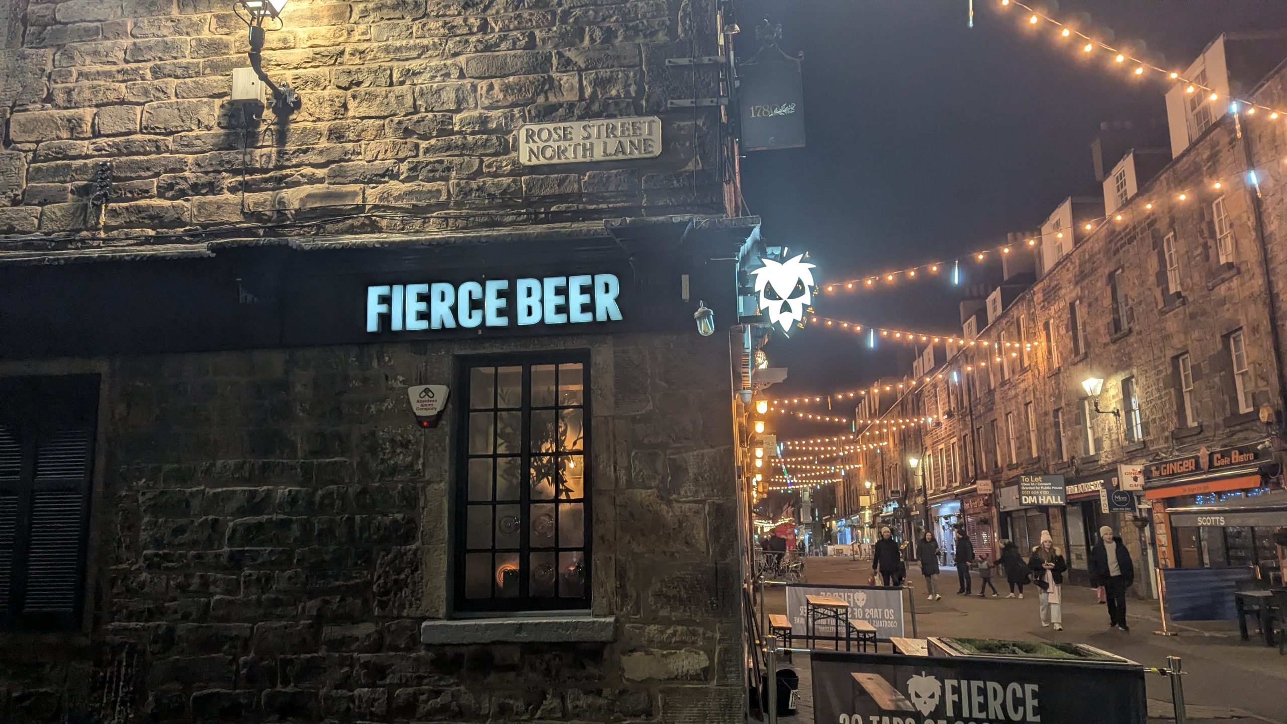 Fierce Beer at night