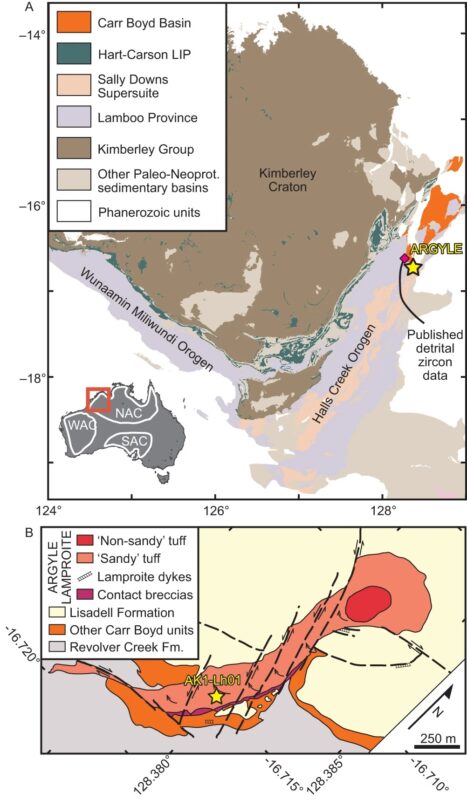 Geological Setting Of The Argyle (ak1) Lamproite