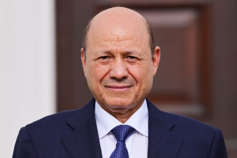 BERLIN, GERMANY - SEPTEMBER 14: Rashad al-Alimi, Chairman of the Presidential Leadership Council of Yemen, arrives to meet with German President Frank-Walter Steinmeier on September 14, 2022 in Berlin, Germany. Al-Alimi is on a two-day official visit to Germany and met with Chancellor Olaf Scholz yesterday. (Photo by Omer Messinger/Getty Images)