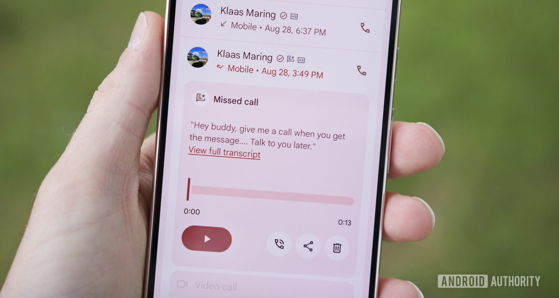 Take a Message feature in the Phone app on the Google Pixel 10 Pro.