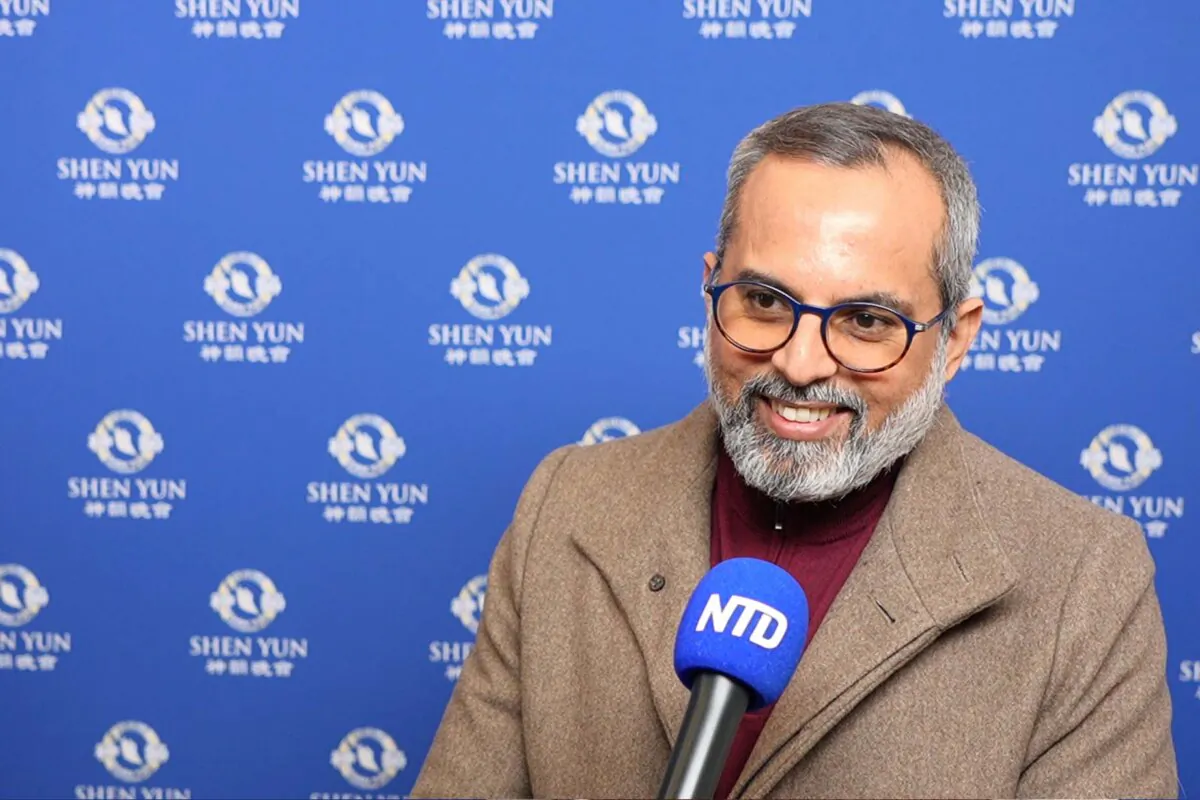 Rohit Sujanani at a Shen Yun performance at the International Convention Centre in Birmingham, on Jan. 2, 2026. (NTD)