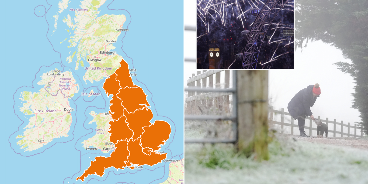 Rare amber cold health alert issued across ALL England as snow and ice warnings in force in 2026