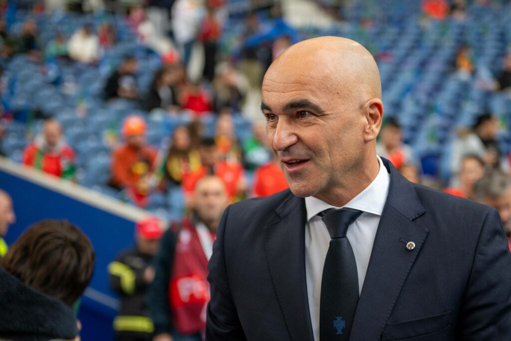 Celtic-linked manager Roberto Martinez smiles before a game in charge of Portugal.