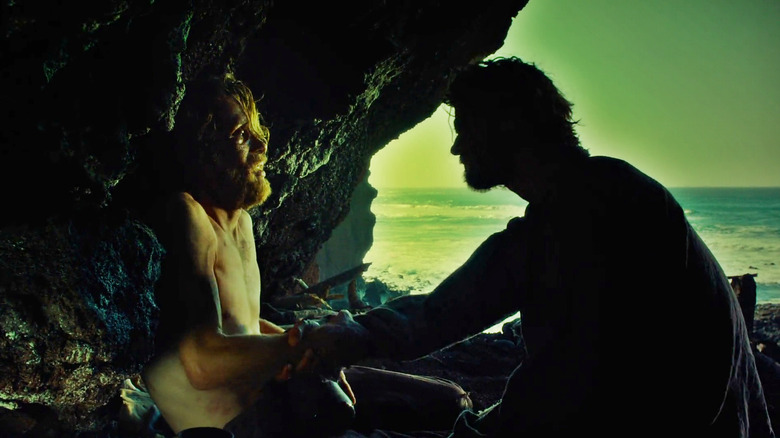 Joy and Chase shelter in a cove in 