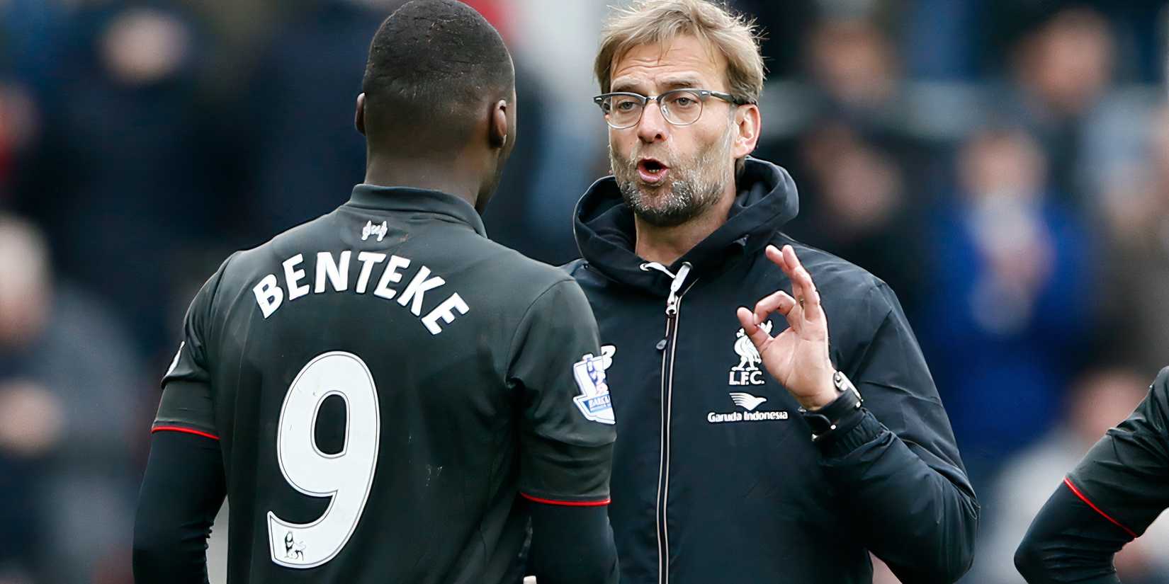 Jurgen Klopp and Christian Benteke