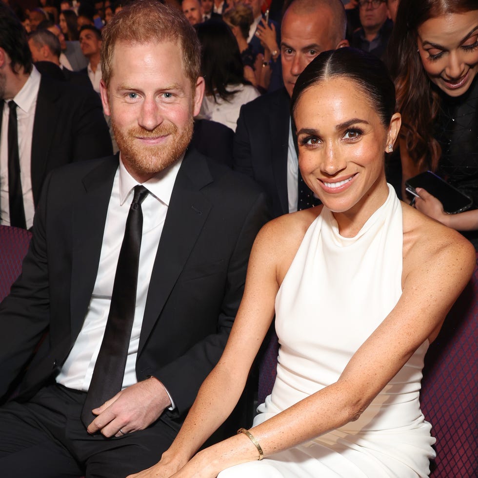 hollywood, california july 11: (exclusive coverage) (l r) prince harry, duke of sussex and meghan, duchess of sussex attend the 2024 espy awards at dolby theatre on july 11, 2024 in hollywood, california. (photo by kevin mazur/getty images for w+p)