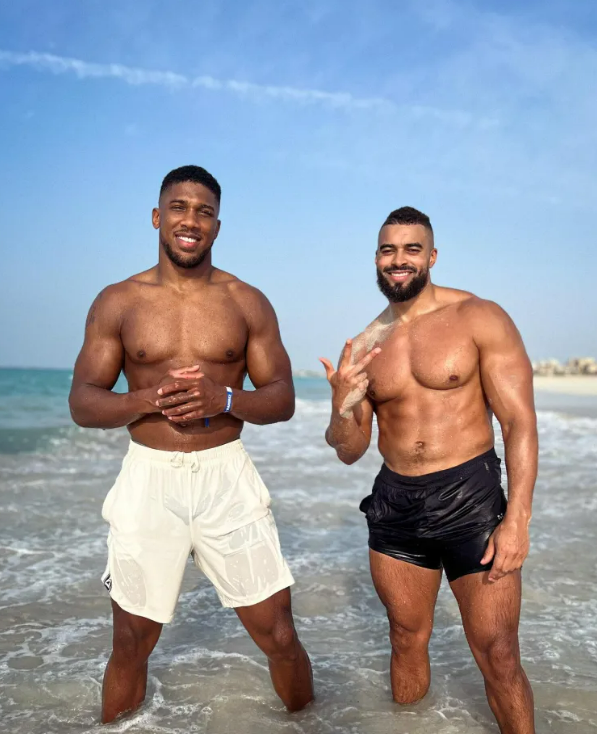 Anthony Joshua and Latif Ayodele