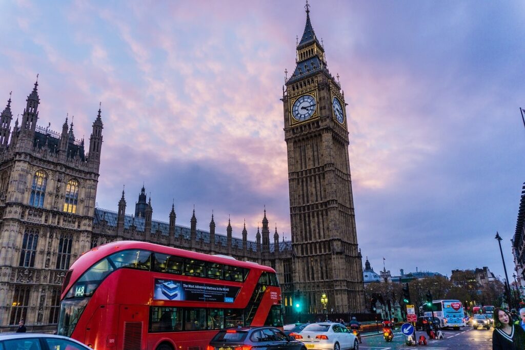 Big Ben and a London bus