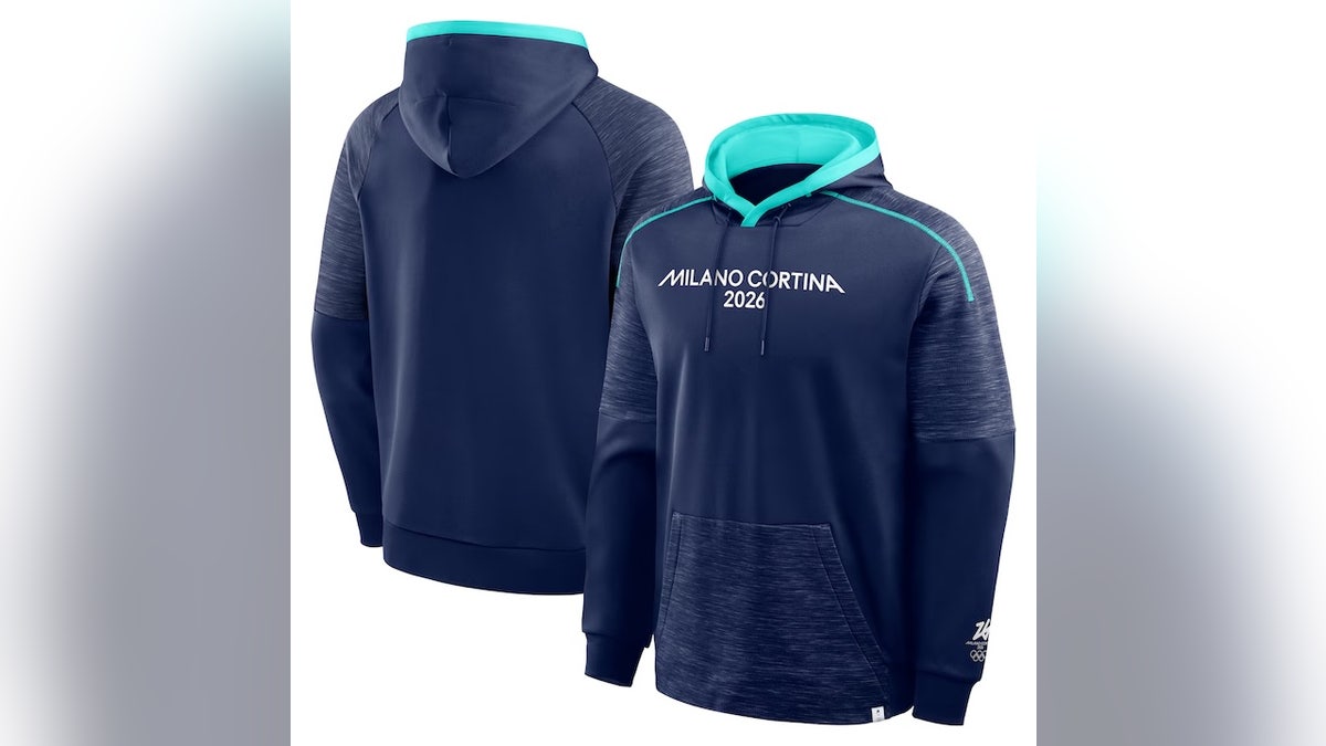 An oversized, colorful hoodie.