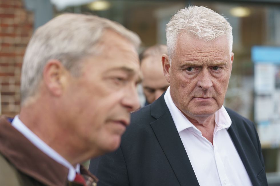 Nigel Farage and Lee Anderson