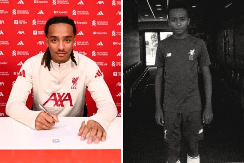 New Liverpool centre-back signing Noah Adekoya.
Credit: @noahadekoya7 (Instagram)