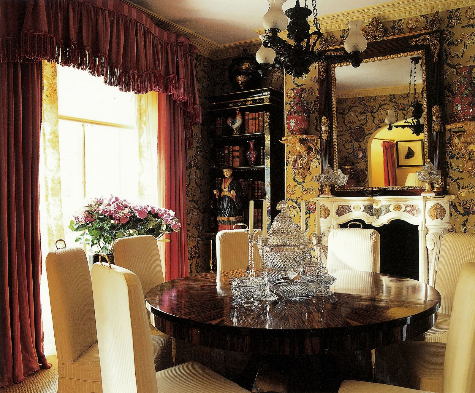 Image may contain Architecture Building Dining Room Dining Table Furniture Indoors Room Table Tabletop and Chair