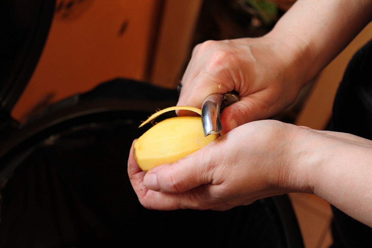 Potato peelings could soon go into a food waste caddy rather than main bins Pic: Pixabay