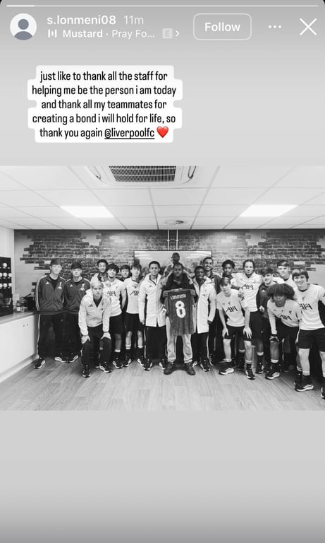 Scofield Lonmeni Liverpool goodbye