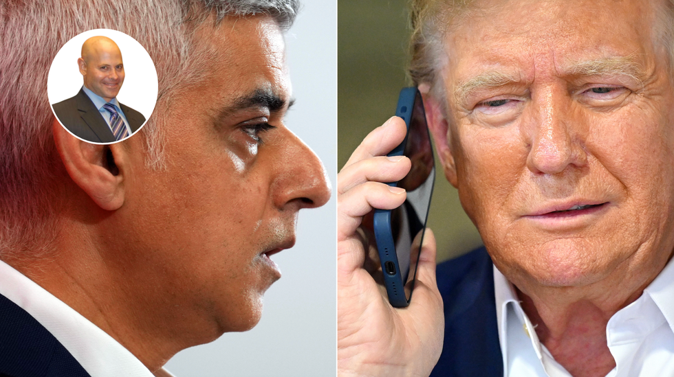 Sadiq Khan (left), Donald Trump (right)